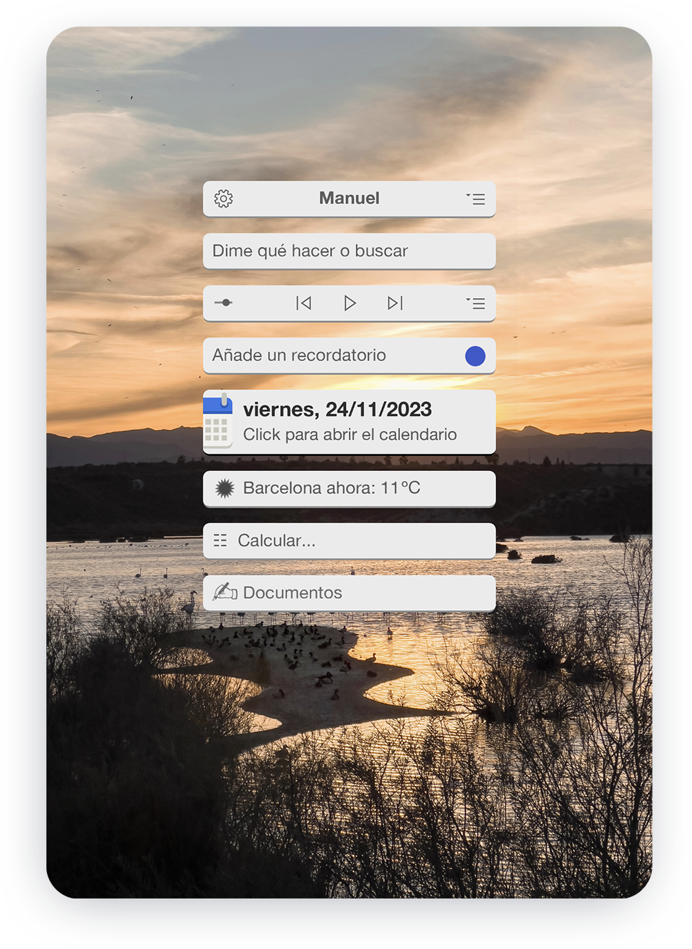 Cervino application screen