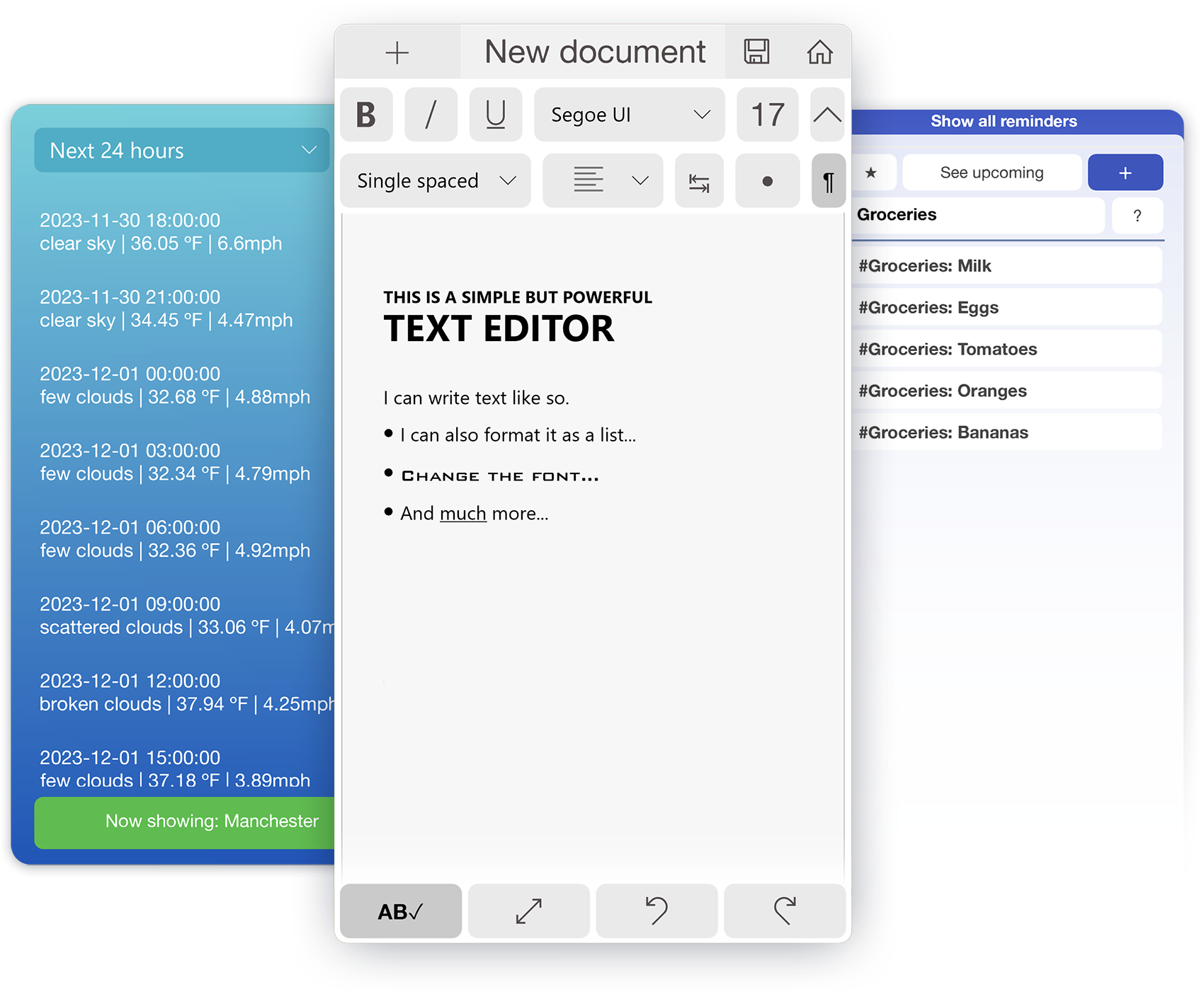 Cervino application features overview