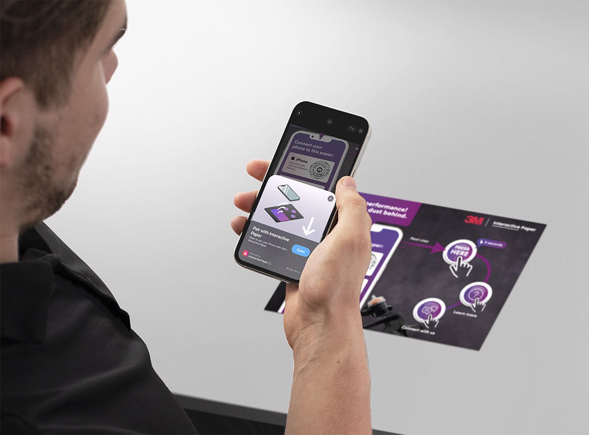 Scanning an Interactive Paper code with an iPhone