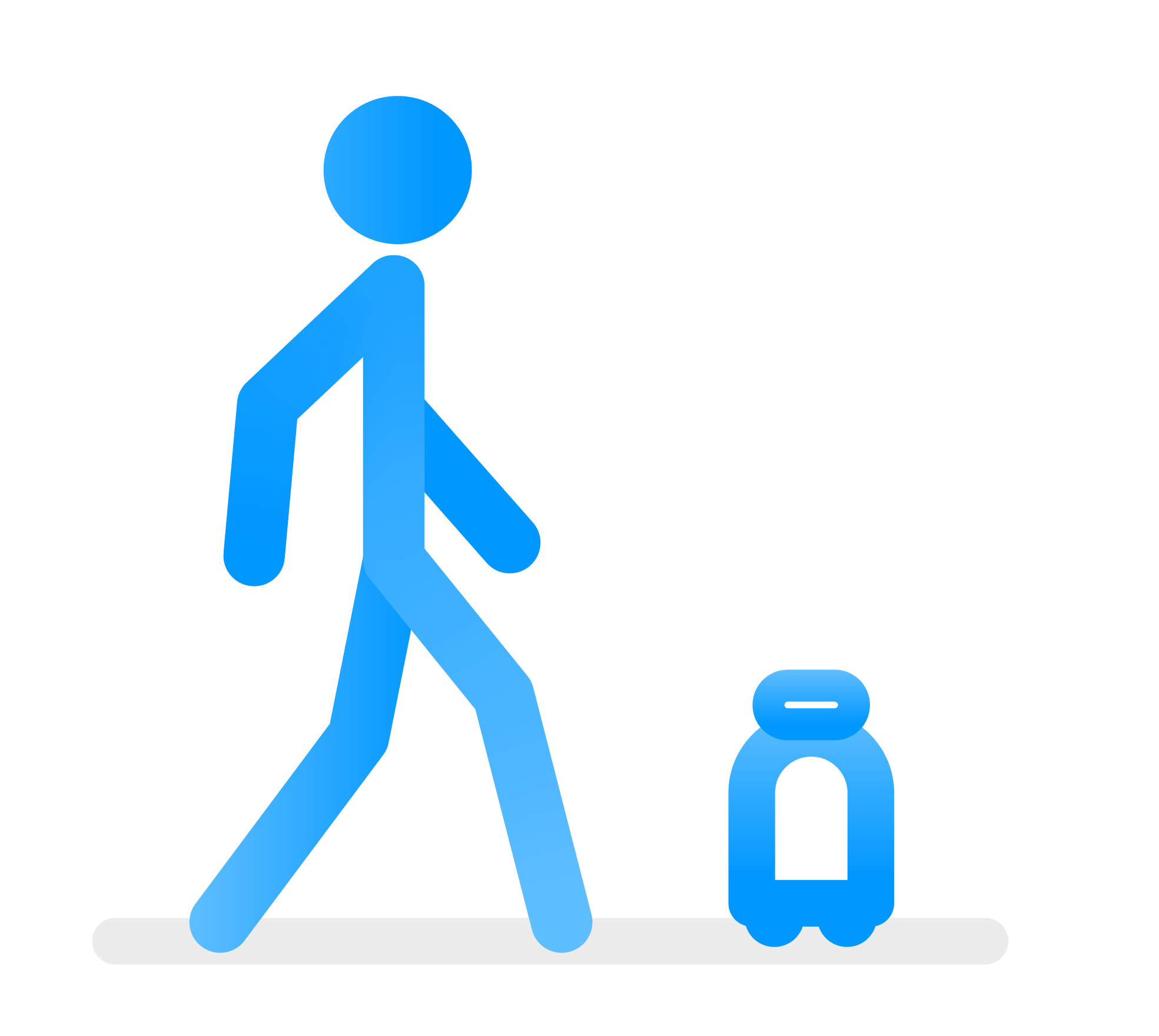 Diagram of ROBOGait following a walking patient